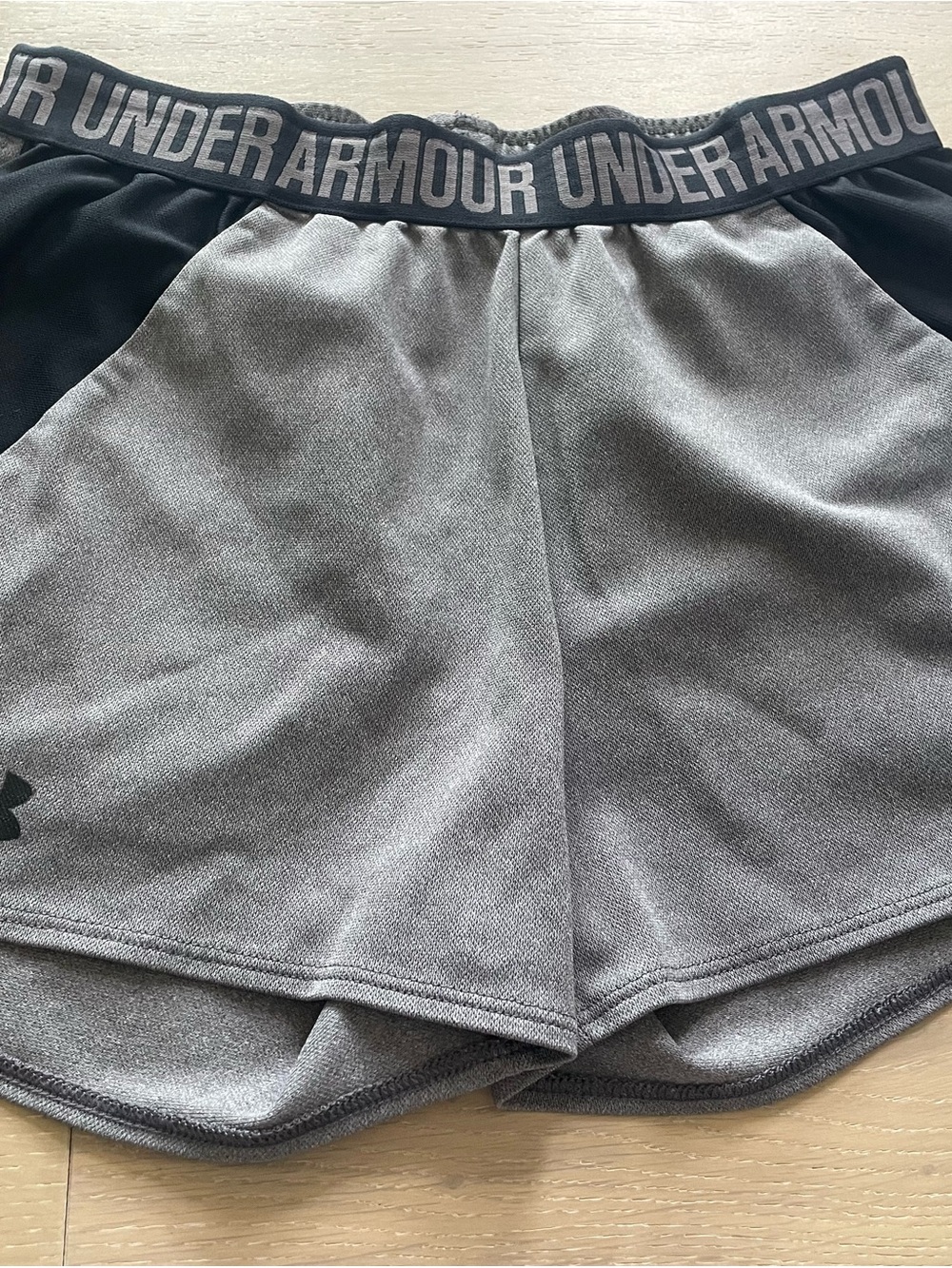 Under Armour Gray and Black Women's Athletic Shorts